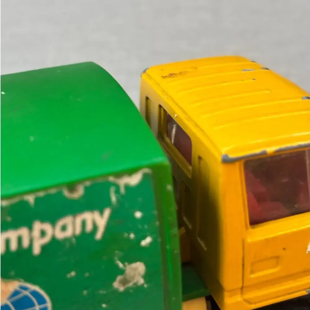 Vintage Majorette Toyota Clean Company Garbage Truck 1:55 Diecast France AS IS